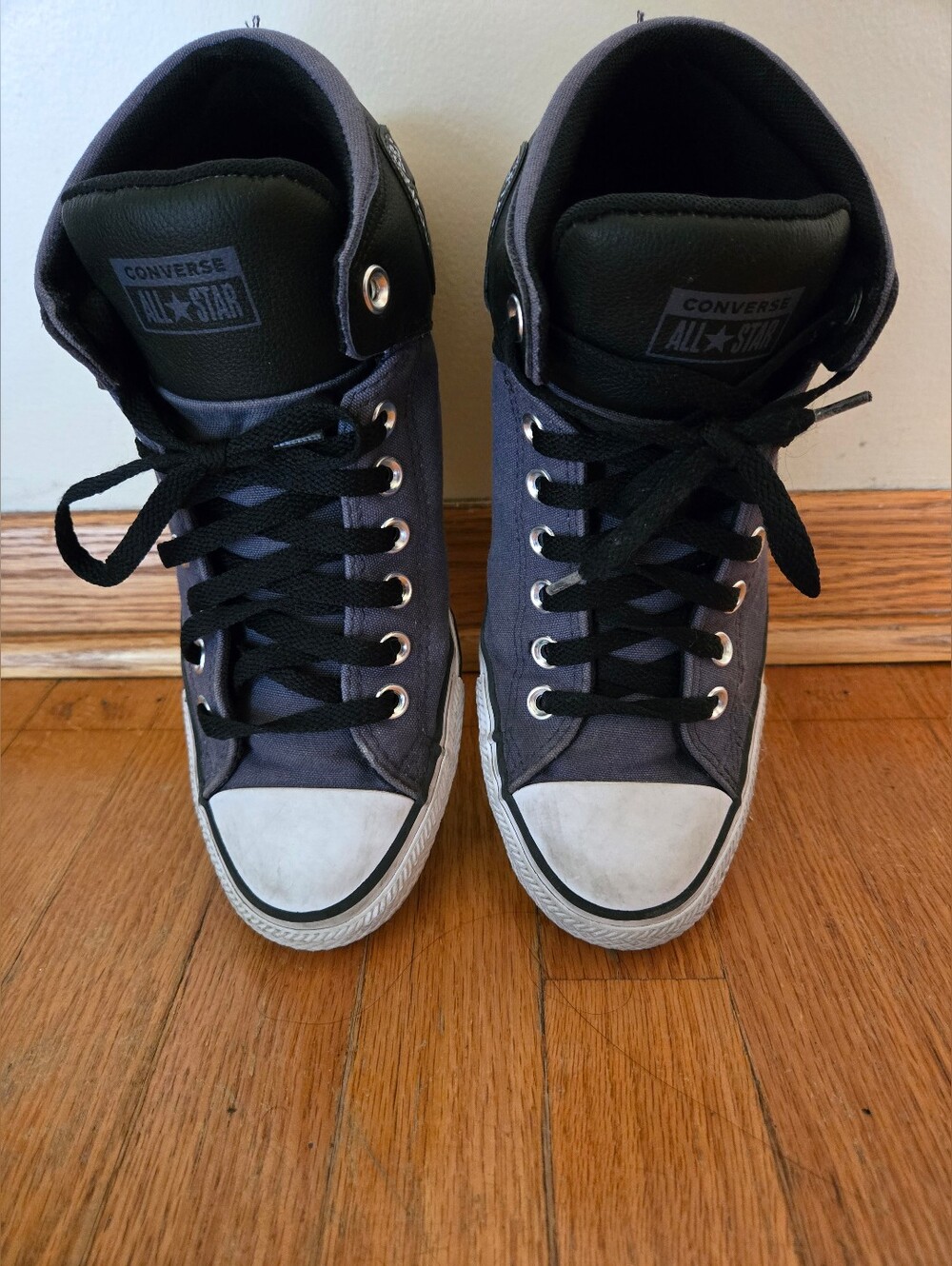 Converse High-Top Sneakers in Black and Gray